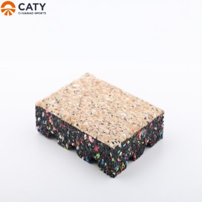 जिम क्षेत्र के लिए बहुरंगी प्रीमियम रबर टाइलें, स्लिप विरोधी और झटके अवशोषण के साथ सौंदर्य डिजाइन