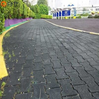 आउटडोर पैदल मार्गों और फिटनेस पथ के लिए आसान स्थापना और एंटी स्लिप डॉग-हड्डी रबर टाइलें