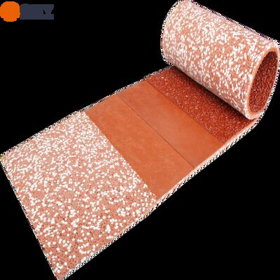 फैक्टरी-सख्त अर्ध-पूर्वनिर्मित रनिंग ट्रैक, आईएएएफ त्वरित पेशेवर स्थापना के लिए प्रमाणित रोल