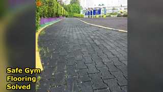 कुत्ते की हड्डी रबर टाइल्स जिम फ़्लोरिंग आसान स्थापना